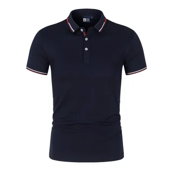 Летняя дышащая мужская одежда 2023, рубашка-поло с коротким рукавом, повседневная деловая мода, приталенная рубашка-поло для мужчин, одежда для гольфа, мужская одежда