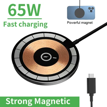 Магнитная беспроводная подставка для зарядного устройства мощностью 65 Вт Macsafe для iPhone 14 13 12 Pro Max, Airpods Pro, станция быстрой зарядки USB C, зарядные устройства