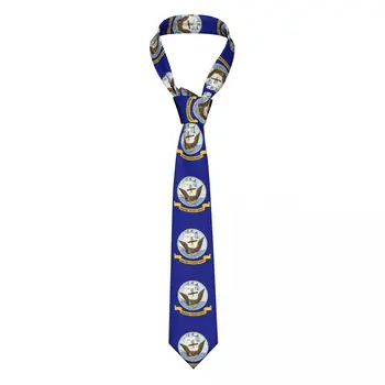 Мужской галстук Классический Узкий Галстук с военным флагом ВМС США, узкий воротник, Повседневный Галстук, аксессуары в подарок