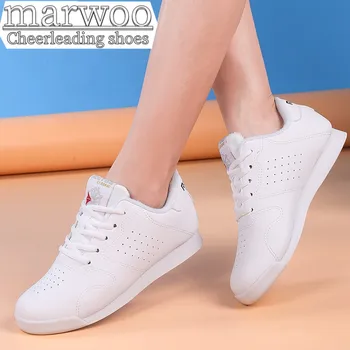 Обувь для черлидинга Marwoo, Детская танцевальная обувь, обувь для соревновательной аэробики, обувь для фитнеса, женская белая спортивная обувь для джаза R003