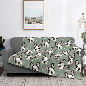Одеяла для собак породы бульдог, флисовые, с принтом животных, многофункциональные теплые одеяла для постельных принадлежностей, покрывала для постельных принадлежностей на открытом воздухе