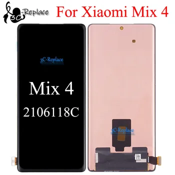 Оригинальный AMOLED Черный 6,67 Дюйма Для Xiaomi Mix 4 2106118C ЖК-дисплей С Сенсорным Экраном, Дигитайзер В Сборе, Замена / С Рамкой