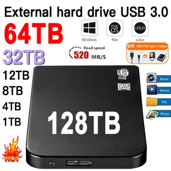 Оригинальный внешний жесткий диск 2 ТБ Высокоскоростной SSD-накопитель 1 ТБ Портативный внешний SSD-накопитель Твердотельный накопитель для ноутбука Mac