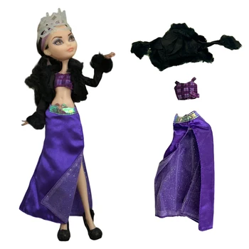 Официальный Комплект NK Noble Princess, 1 Комплект на Каждый день: Черное Пальто + Топ + Блестящая Юбка Для Куклы Monstering High, Игрушки Для Послеобеденного Чаепития.