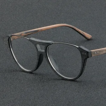 Очки Cubojue В оправе для очков Мужские Женские Деревянные очки для близорукости Мужские Оптические очки с защитой от отражения 0-150 200 250