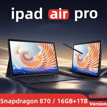Планшет ipad air Pro Android13 Глобальной версии 16GB 1TB Snapdragon870 Tableto PC 5G с двумя SIM-картами WIFI HD 4K Pad 20000mAh 태블릿pc