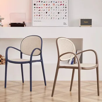 Пластиковые кресла Для офиса Nordic, Современная гостиная, Дизайнерский сад, Акриловый обеденный стул, Эргономичная мебель для террасы Muebles Hogar