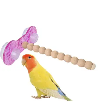Подставка для дрессировки попугаев Подставка для птичьей клетки для попугаев Портативные Многоразовые деревянные жердочки для игр с птицами и путешествий Bird Travel