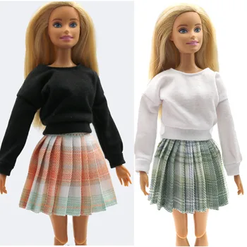 Подтяжки для куклы 30 см 1/6 Комплект топового платья Одежда для повседневной носки Аксессуары для наряжания кукол Барби Игрушки для девочек Подарки на день рождения