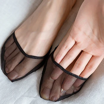 Подушка для высоких каблуков, противоскользящие невидимые носки в силиконовый горошек, Женская стелька для передней части стопы, носки для передней пятки, Половинная накладка