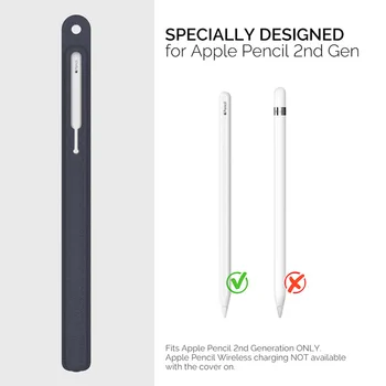 Подходит для Apple Pencil, силиконовый защитный чехол 1/2 поколения, ударопрочный, с текстурой сверхтолстой кожи, чехол для ручек для хранения