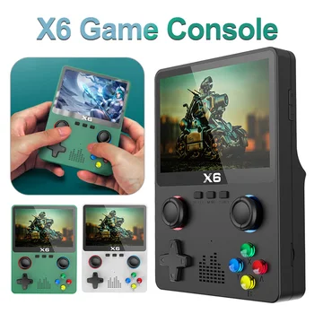 Портативная игровая консоль X6 с 3,5-дюймовым IPS экраном Классическая игровая приставка Детский подарок Игровой эмулятор Видеоплеер