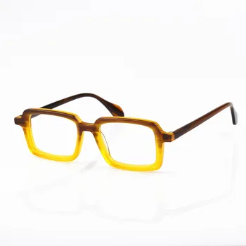Прямоугольная ацетатная оправа для очков, Мужские и женские очки для близорукости, Рецептурные очки ручной работы, Винтажные Новые Дизайнерские очки