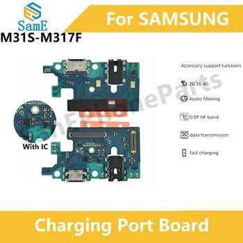 С Поддержкой IC Быстрая Зарядка Для Samsung M31S M317F USB Док-станция Зарядное Устройство Порт Зарядный Порт Плата Гибкий Кабель