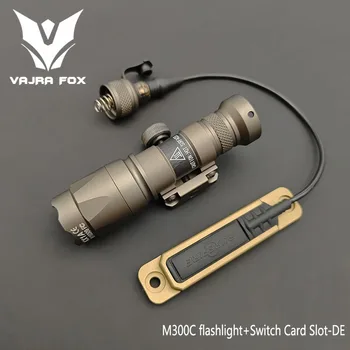 Светодиодный постоянный/кратковременный фонарик M600C M300C и карманная панель MLOK SF с дистанционным переключателем давления, комплект тактических скаутских фонарей