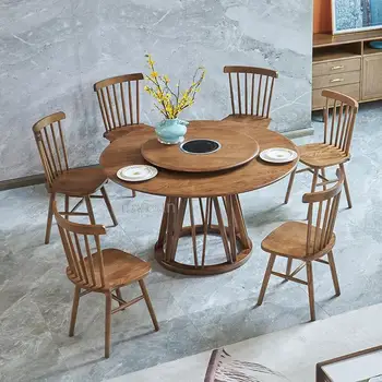 Скандинавские стулья для спальни, кухни, домашнего хозяйства, Выдвижной Круглый обеденный стол из массива дерева, Mesa, Сменная кухонная мебель FGM