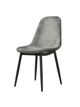 Скандинавский обеденный стул современный минималистичный домашний ресторан кофе для отдыха стул со спинкой фланелевый креативный сетчатый красный стул ins