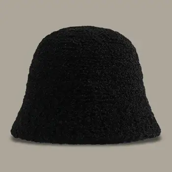 Солнцезащитная шляпа-ведро Стильные теплые женские зимние шляпы-ведро Плюшевые ветрозащитные складные для приключений на свежем воздухе Женское ведро