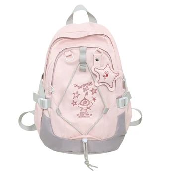 Стильный нейлоновый рюкзак для девочек, школьный рюкзак, рюкзаки для ноутбука, школьная сумка, идеально подходящая для школы и путешествий 517D