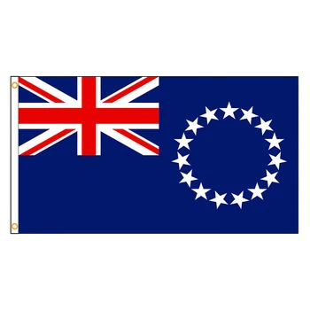 Флаг островов Кука 60x90 см, 90x150 см, Флаг островов Кука с латунными втулками для банера для внутреннего и наружного декора в помещении на лодке