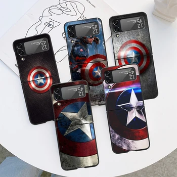 Чехол Для телефона Steve Captain America Shield Для Samsung Galaxy Z Flip3 4 Flip3 Flip4 zflip Задняя Роскошная Крышка для Galaxy flip4 Саппу