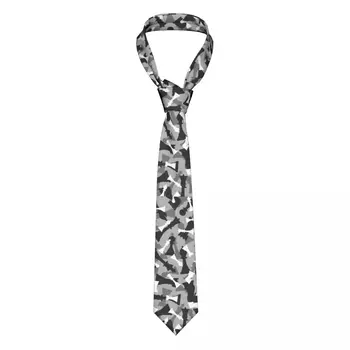 Шахматный Камуфляжный Городской Зимний мужской галстук из обтягивающего полиэстера с узким вырезом 8 см для мужской рубашки, аксессуары, подарок в виде галстука