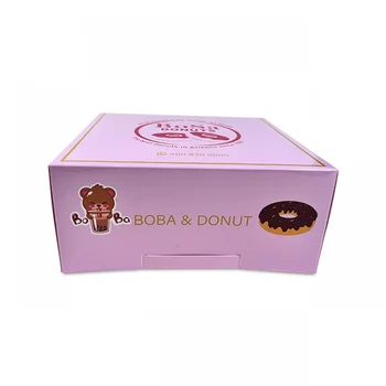 индивидуальный дизайн, экологичный логотип, коробки для пончиков, художественная бумажная коробка