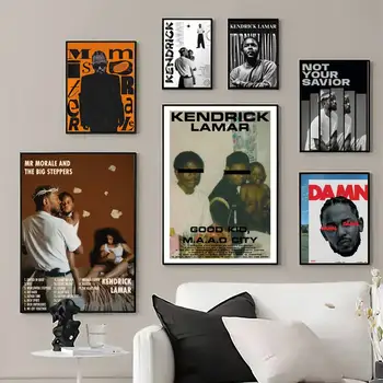 принты постеров рэпера k-Kendrick lamar, настенные панно, украшение дома в гостиной