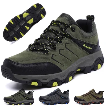 Новая походная высококачественная походная обувь, прочные спортивные мужские кроссовки для активного отдыха, спортивная обувь для пеших прогулок, охоты и рыбалки на шнуровке